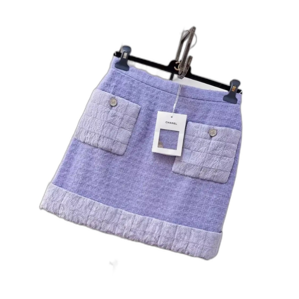 Chanel purple mini skirt